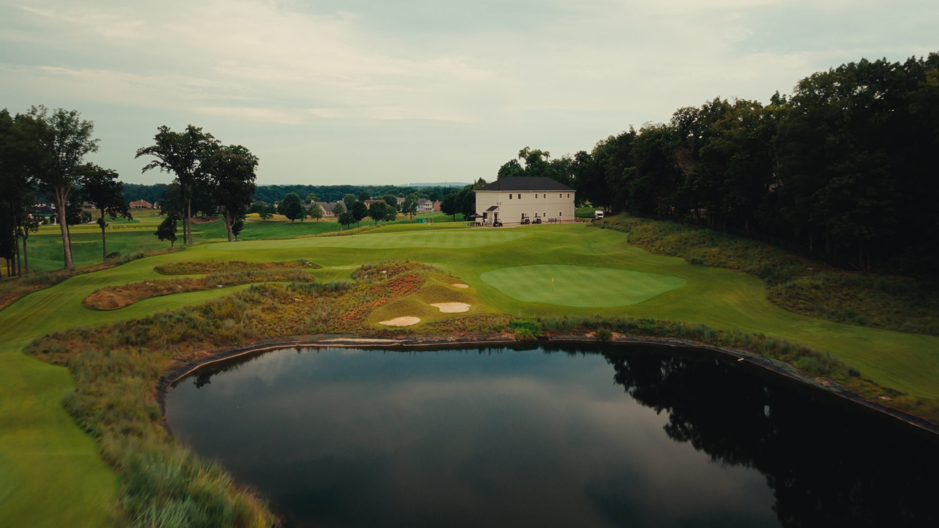 Aerial view of the short-game campus